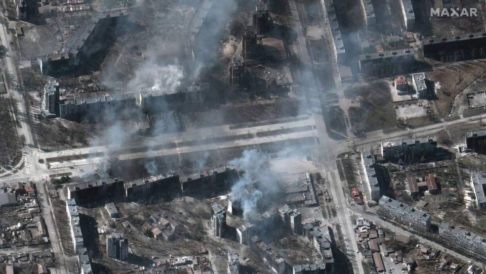 Mariupol. Prawdopodobnie Rosjanie użyli w czasie ataku na miasto broni chemicznej./fot. PAP/EPA