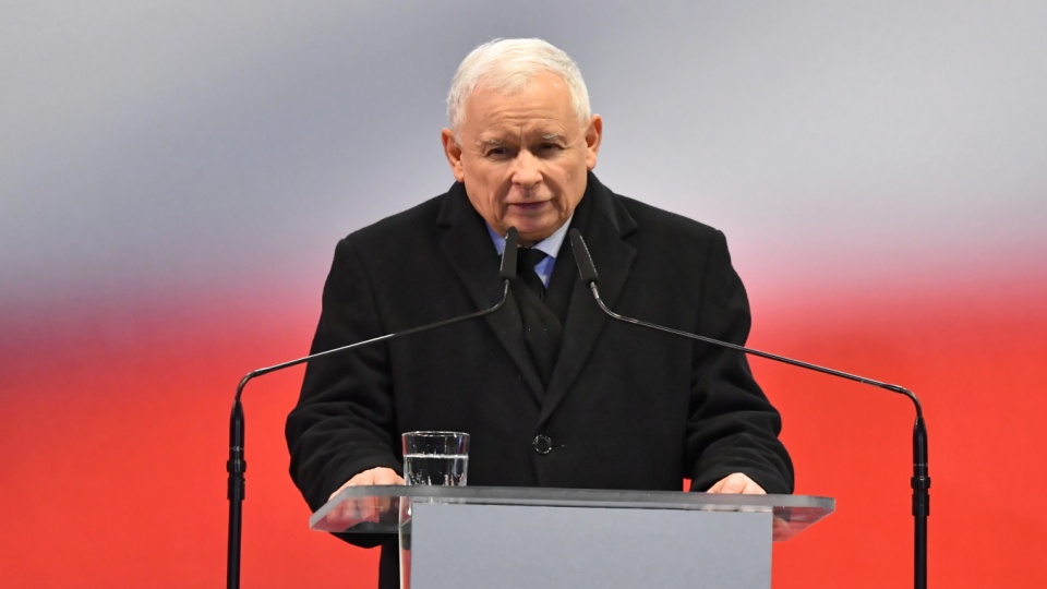 Prezes PiS Jarosław Kaczyński podczas obchodów 12. rocznicy katastrofy samolotu pod Smoleńskiem. Fot. PAP/Piotr Nowak