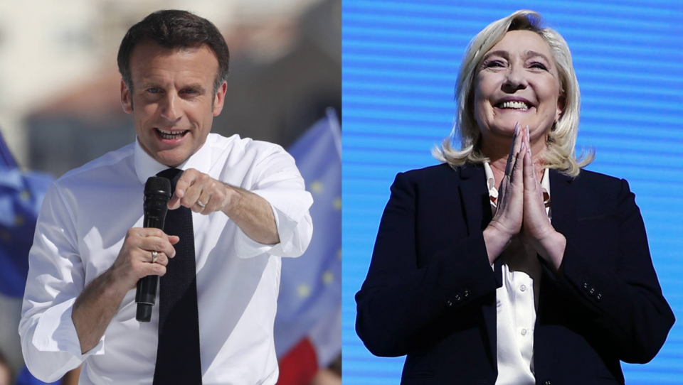 Emmanuel Macron i Marine Le Pen./fot. PAP/EPA