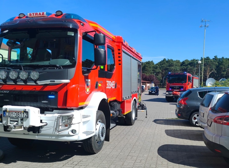 Jedna osoba ucierpiała w pożarze bloku przy ulicy Dworcowej w Solcu Kujawskim./fot. OSP Solec Kujawski