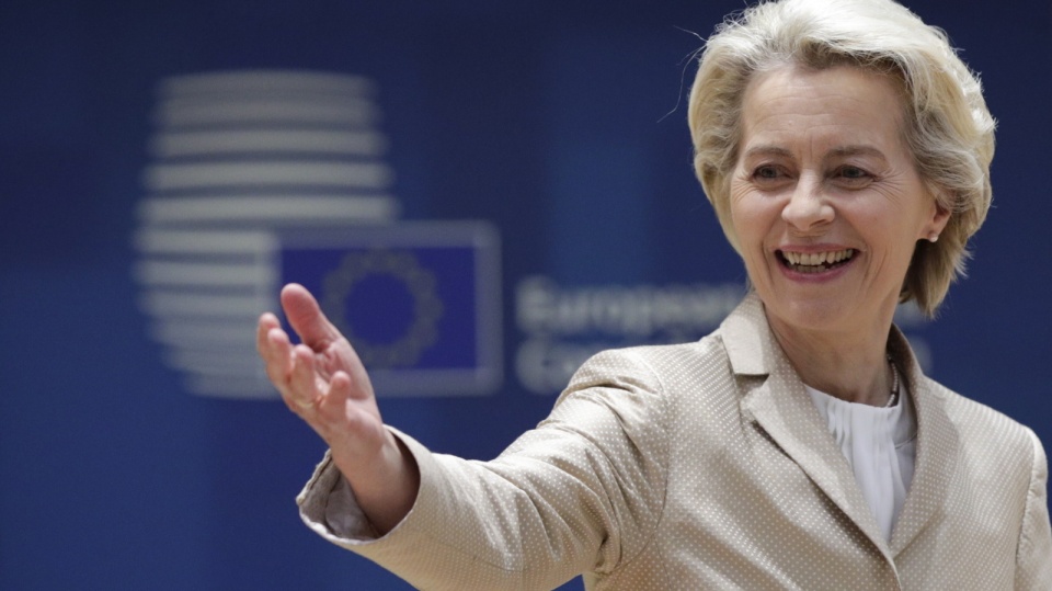 Ursula von der Leyen. Fot. PAP/EPA/OLIVIER HOSLET Dostawca: PAP/EPA.