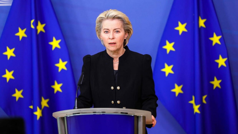 Przewodnicząca Komisji Europejskiej Ursula van der Leyen./fot. Olivier Matthys/PAP/EPA