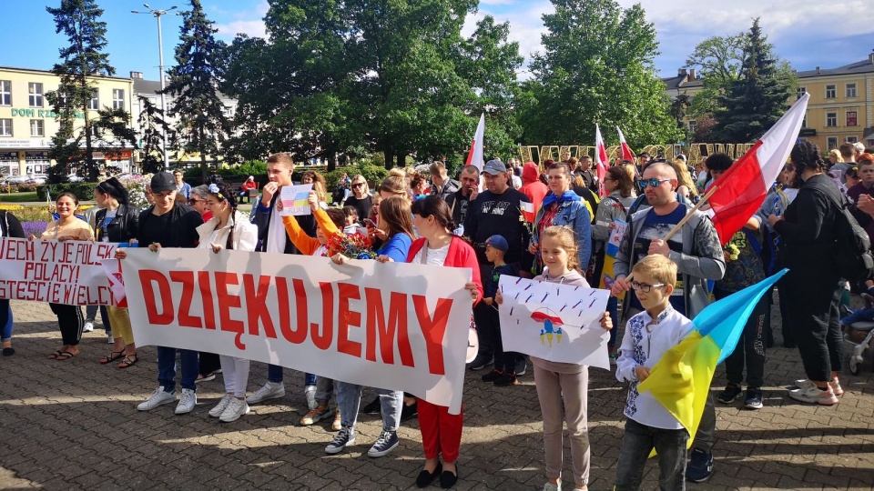 Marsz wdzięczności obywateli Ukrainy dla Polaków. Fot. Agnieszka Marszał