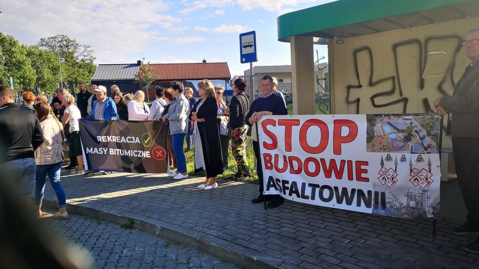 Protest przy ul. Płockiej we Włocławku. Fot. Agnieszka Marszał