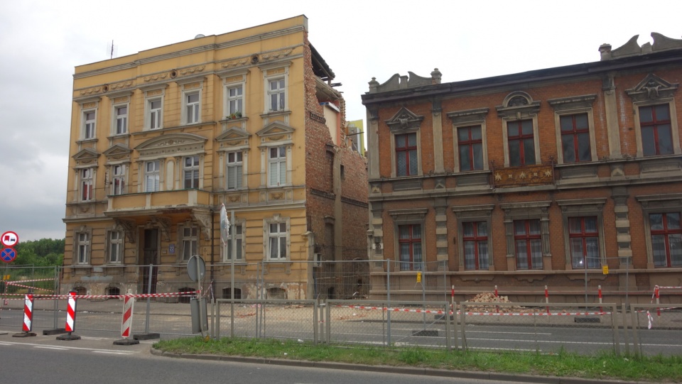 Uszkodzony budynek przy ul. Staszica w Inowrocławiu. Fot. Michał Zaręba
