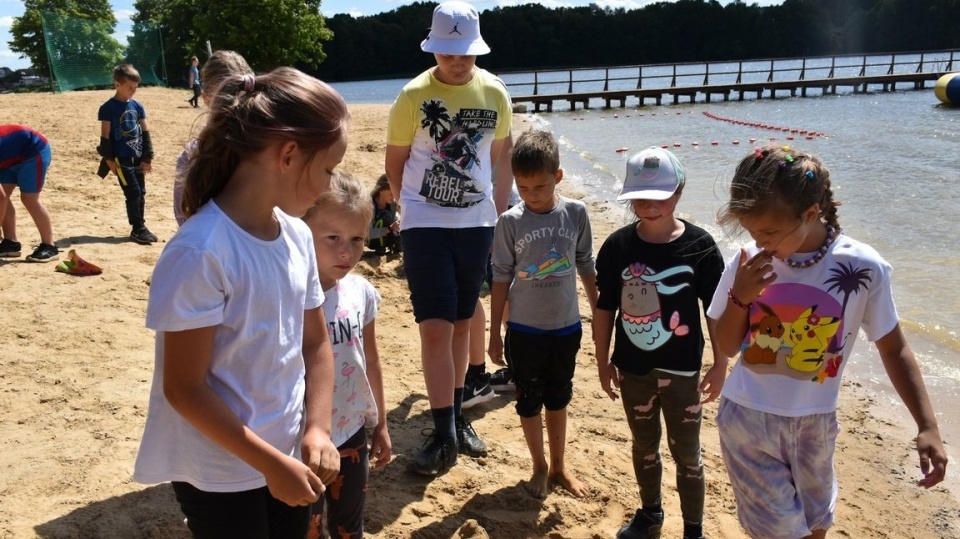 Uczestnicy półkolonii organizowanych przez Centrum Sportu i Rekreacji w Sępólnie Krajeńskim. Fot. Nadesłane