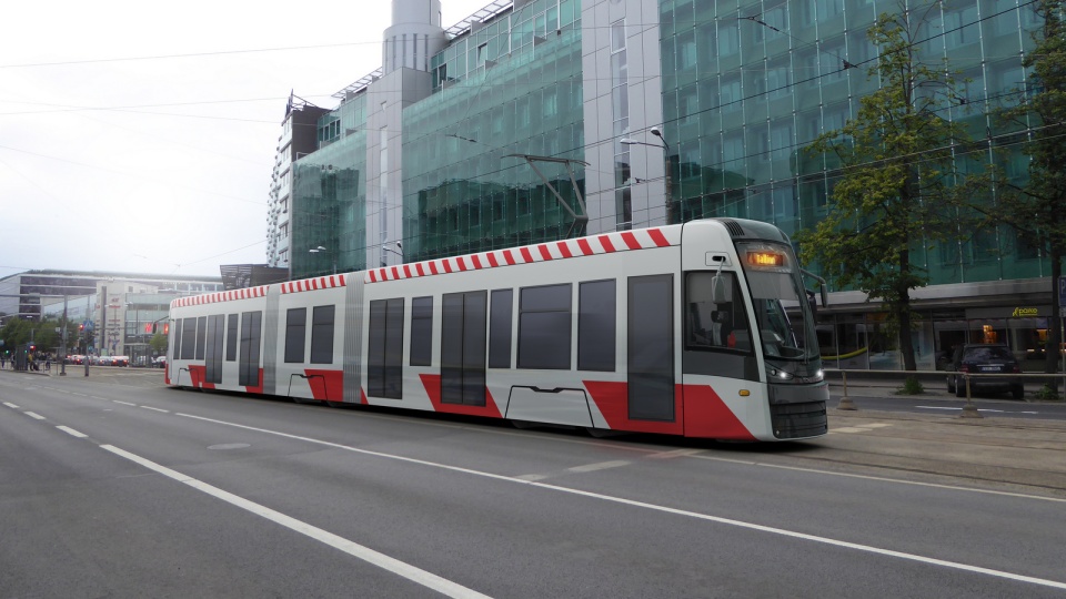 Wizualizacje tramwaju PESA Twist dla Tallina. Grafika PESA Bydgoszcz