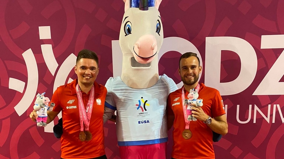 Duet Ufnal-Majchrzak z medalami za występ w deblu. Fot.: Lotto Polski Cukier Gwiazda Bydgoszcz/Facebook