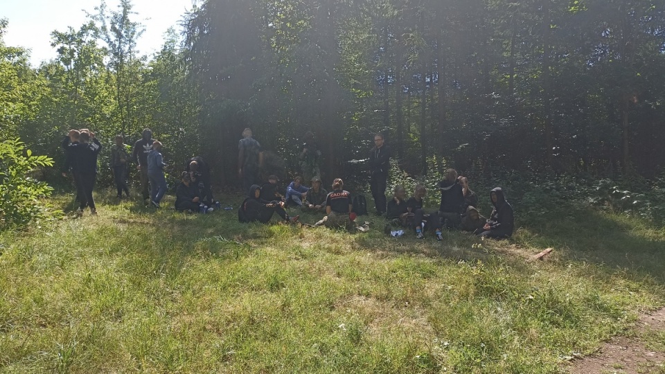 Obóz survivalowy trwa w Zamrzenicy w Borach Tucholskich/fot. Jolanta Fischer