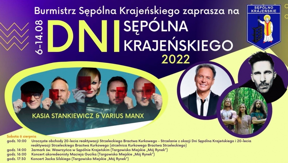 Fragment plakatu Dni Sępólna Krajeńskiego. Źródło: gmina-sepolno.pl