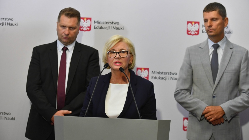 Wiceminister Marlena Machałek ogłosiła duże dotacje na kilka segmentów szkolenia. Fot.: Piotr Nowak/PAP