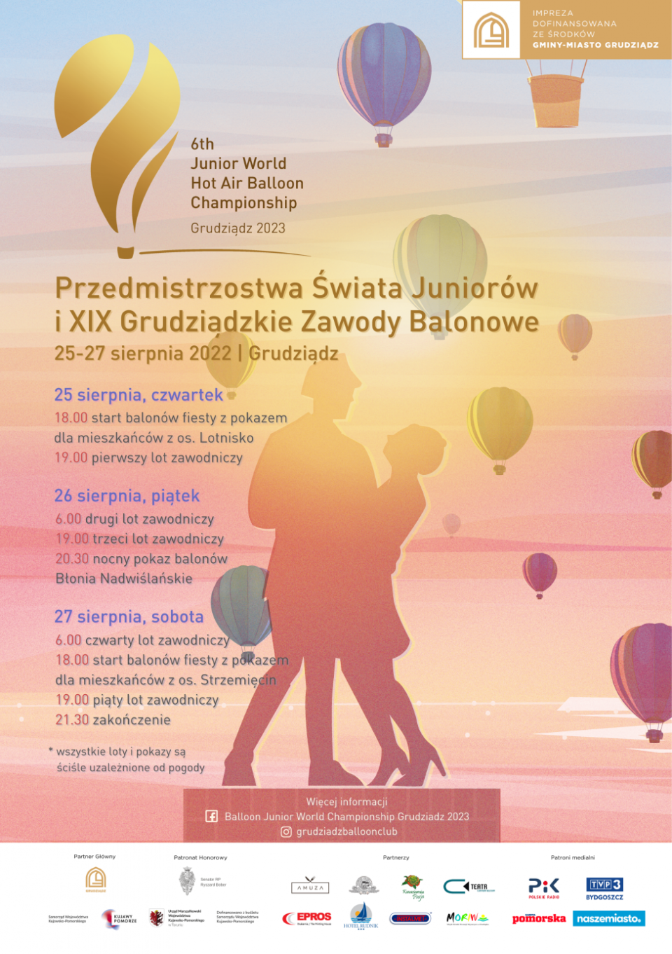 Program balonowych zawodów w Grudziądzu/mat. organizatorów
