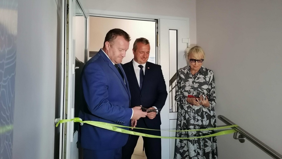 Wyremontowane i doposażone laboratorium oraz osobne przejście dla pacjentów covidowych otwarto w szpitalu w Mogilnie. Fot. Monika Siwak