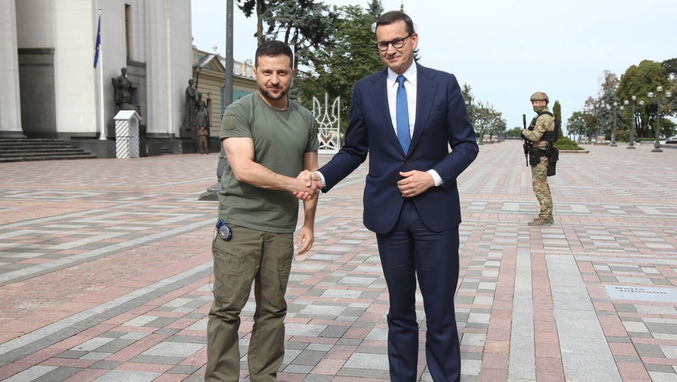 Prezydent Ukrainy Wołodymyr Zełenski i premier Mateusz Morawiecki/fot. Victor Kovalchuk, PAP