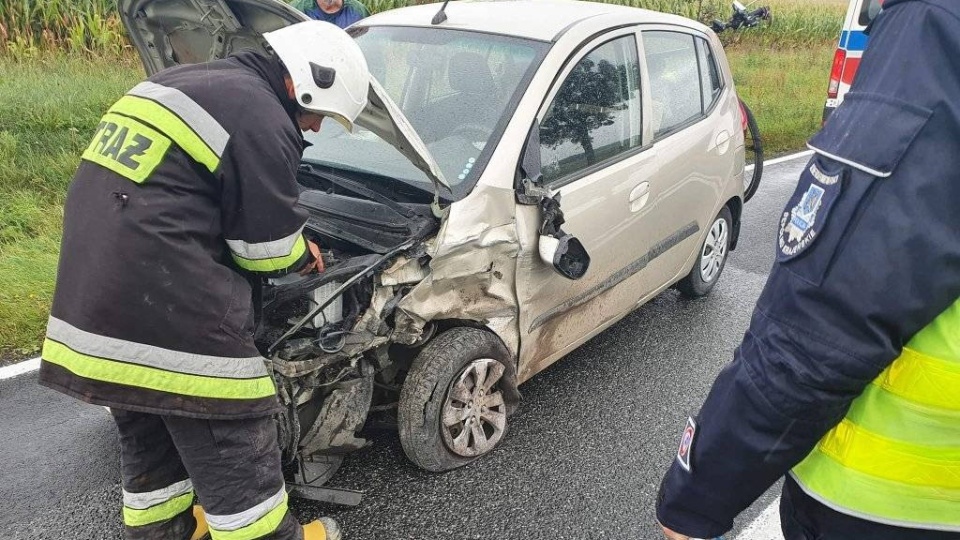 Wypadek w miejscowości Obkas, w gminie Kamień Krajeński/fot. Jednostka Operacyjno-Techniczna Kamień Krajeński, Facebook