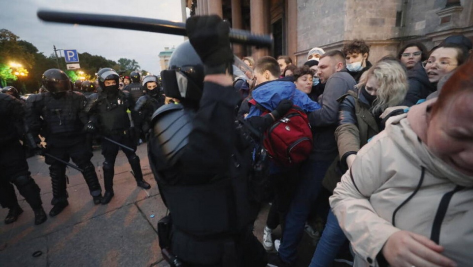 Protesty w Rosji przeciwko mobilizacji/fot. PAP, EPA