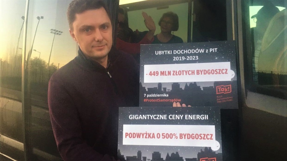 Bydgoski radny Robert Kufel uczestniczyć będzie w proteście przeciwko horrendalnym podwyżkom cen energii./fot. nadesłane