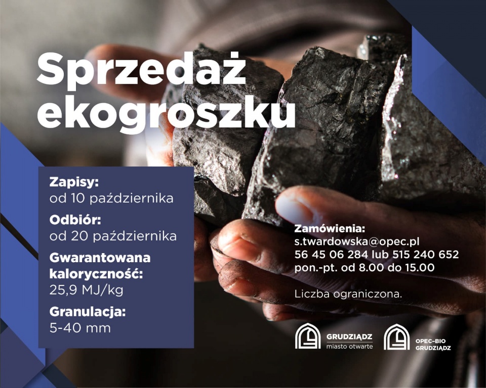 Grudziądzki ratusz pomoże mieszkańcom zaopatrzyć się w węgiel na zimę./fot. grudziadz.pl