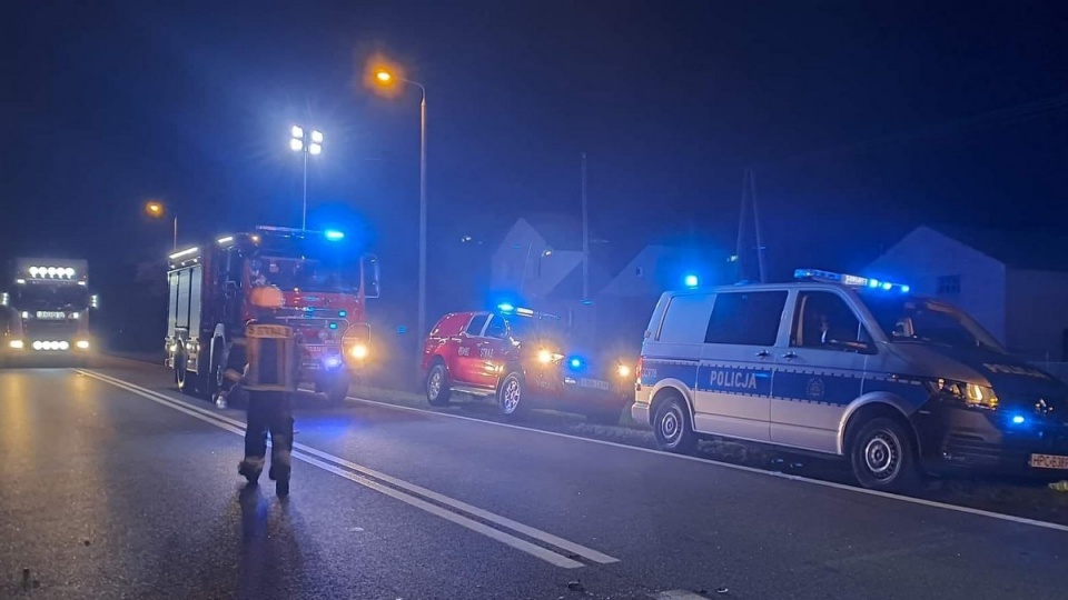 Wypadek w Trzeciewnicy, na drodze krajowej nr 10 między Nakłem a Bydgoszczą/fot. OSP Nakło nad Notecią, Facebook