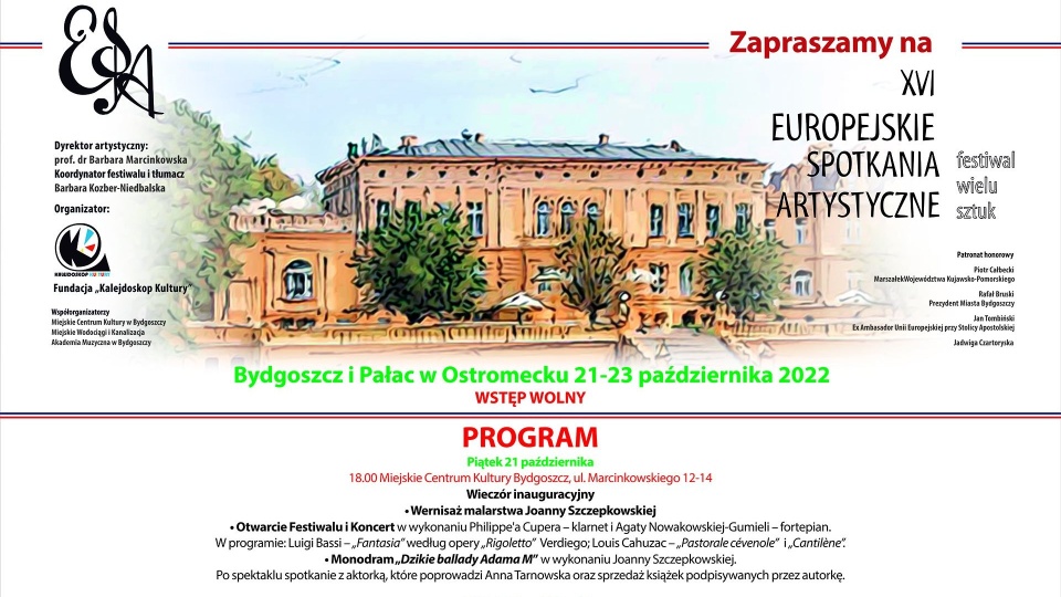 Europejskie Spotkania Artystyczne (ESA), festiwal wielu sztuk Fot. plakat