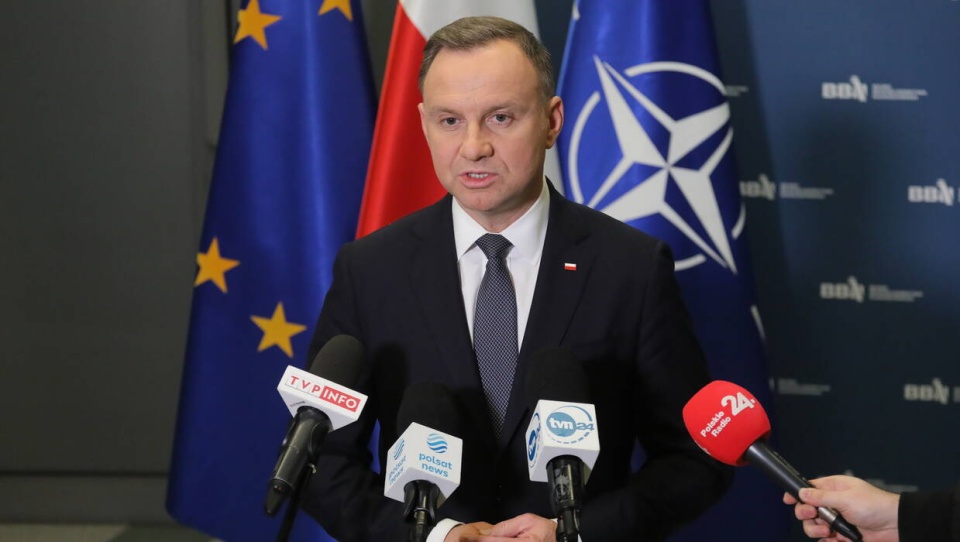 Prezydent Andrzej Duda podczas konferencji prasowej w BBN/ fot. Paweł Supernak, PAP