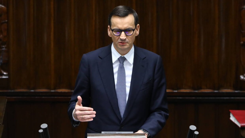 Jesteśmy w stałym kontakcie ze stroną ukraińską w kwestii wyjaśnienia przyczyn wybuchu - powiedział w środę w Sejmie premier Mateusz Morawiecki./fot. Rafał Guz