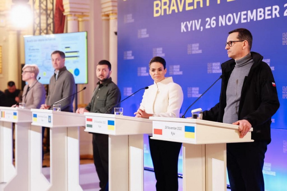 Premier uczestniczył w Kijowie w konferencji międzynarodowej „Grain from Ukraine – bravery feeds planet”/fot. Kancelaria Premiera, Facebook