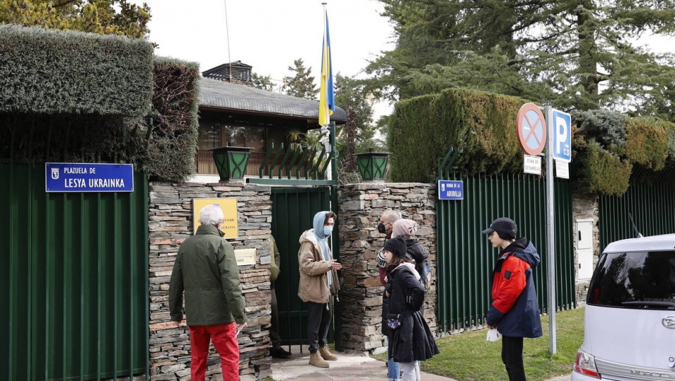 Ambasada Ukrainy w Madrycie/fot. PAP, EPA