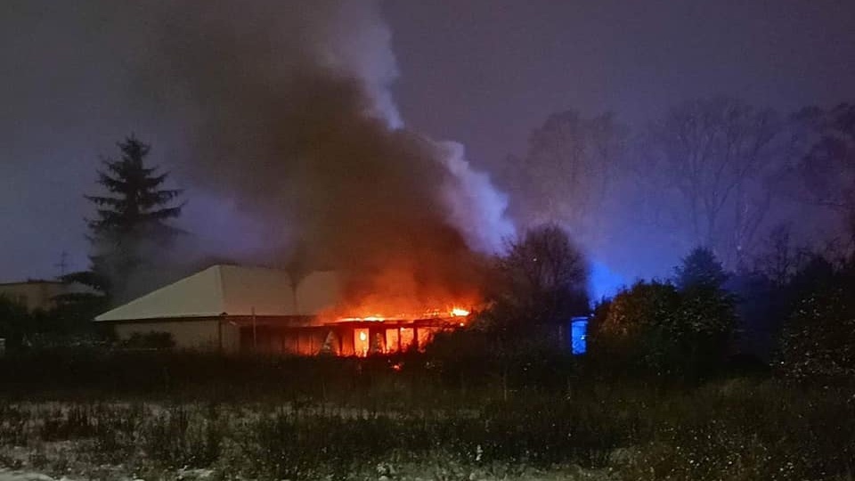 Pożar domu w podbydgoskim Borównie/fot. Bydgoszcz 998