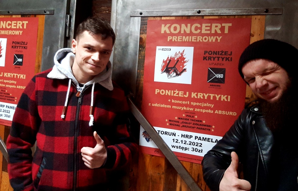 W poniedziałek (12 grudnia) w toruńskim Hard Rock Pubie Pamela zagra grupa Poniżej Krytyki. Zespół będzie promował swoją najnowszą płytę, pt. „Upadek". Tego wieczoru odbędzie się premiera wydawnictwa sygnowanego przez toruńską wytwórnię płytową HRPP Records./fot. Dariusz Kowalski