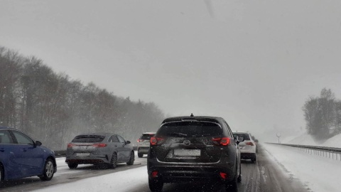 Drogi w okolicach Torunia są białe, jest bardzo ślisko!/fot. Michał Zaręba