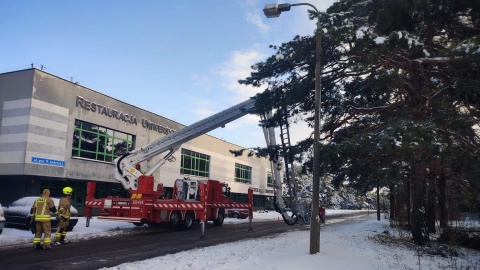 Zimowa praca strażaków z OSP Bydgoszcz-Fordon./fot. Facebook/OSP Bydgoszcz-Fordon