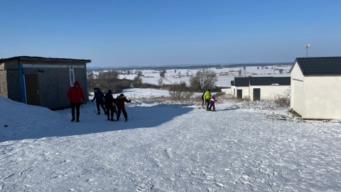 Narty w Unisławiu, „ośla łączka”/fot. Tomasz Kaźmierski