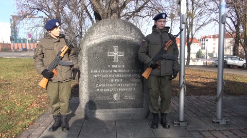 Obchody przy pomniku nieznanego powstańca wielkopolskiego w Bydgoszczy/fot. jw