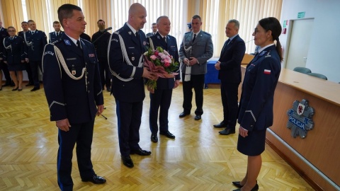 Nowo przyjęci funkcjonariusze złożyli ślubowanie w Komendzie Wojewódzkiej Policji w Bydgoszczy. Oprócz tego, na stanowisko Zastępcy Komendanta powołano insp. Małgorzatę Jorkę/Fot. KWP Bydgoszcz