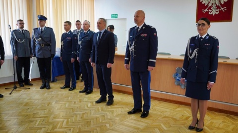 Nowo przyjęci funkcjonariusze złożyli ślubowanie w Komendzie Wojewódzkiej Policji w Bydgoszczy. Oprócz tego, na stanowisko Zastępcy Komendanta powołano insp. Małgorzatę Jorkę/Fot. KWP Bydgoszcz