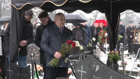 Ceremonia pogrzebowa Andrzeja Krystka. (jw)