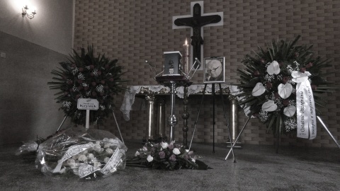 Ceremonia pogrzebowa Andrzeja Krystka. (jw)