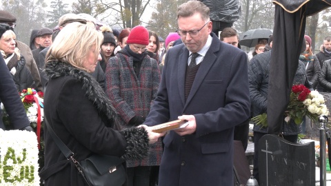 Ceremonia pogrzebowa Andrzeja Krystka. (jw)