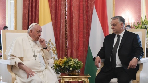 Pierwszy dzień wizyty papieża na Węgrzech/fot. Vatican media/PAP/EPA