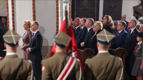 Przed południem w Bazylice Archikatedralnej p.w. Męczeństwa św. Jana Chrzciciela odprawiona została msza święta w intencji Ojczyzny. Wzięli w niej udział Prezydent RP z małżonką oraz szef KPRP, minister Grażyna Ignaczak–Bandych wraz z kierownictwem KPRP/fot. fot. Marek Borawski/KPRP