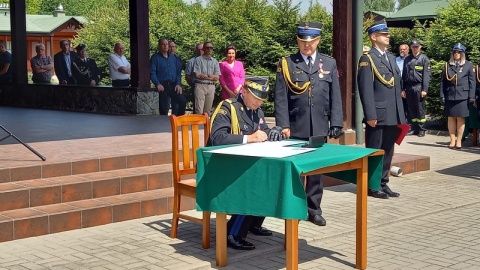 Imię starszego brygadiera Marka Misia nadano Ośrodkowi Szkoleniowemu Szkoły Podoficerskiej Państwowej Straży Pożarnej w Tylnej Górze koło Koronowa. To dzięki działaniom śp. Marka Misia powstał obiekt, który posiada specjalizację wodną i jako jedyny ośrodek w kraju organizuje kursy doskonalące dla operatorów sonarów - podkreślano podczas uroczystości/fot. Agata Raczek