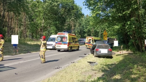 Trzy osoby w szpitalu po wypadku w miejscowości Marusza - gmina Grudziądz/fot. KM PSP w Grudziądzu/Facebook