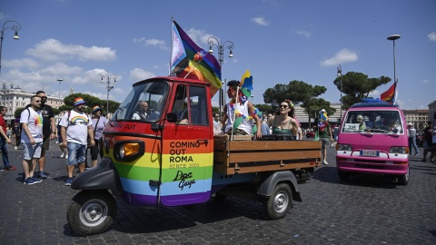 Parada równości w Rzymie/fot. Ricardo Antimani, PAP/EPA