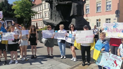 Manifestacja Ukraińców w Bydgoszczy/fot. Monika Siwak