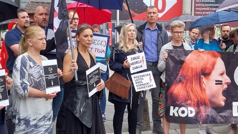 Protest środowisk feministycznych i lewicowych w Bydgoszczy/fot. Jolanta Fischer