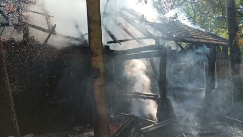 Tragiczny pożar w miejscowości Wójtowskie w powiecie włocławskim/fot. materiały strażaków