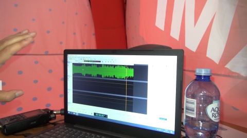 Tomasz Kaźmierski i przyszli radiowcy (jw)