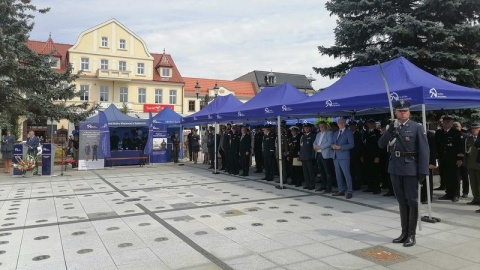 Na rynku w Koronowie odbyły się Wojewódzkie Obchody Święta Służby Więziennej/fot. Monika Siwak