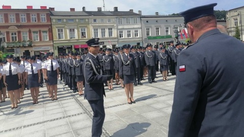 Na rynku w Koronowie odbyły się Wojewódzkie Obchody Święta Służby Więziennej/fot. Monika Siwak